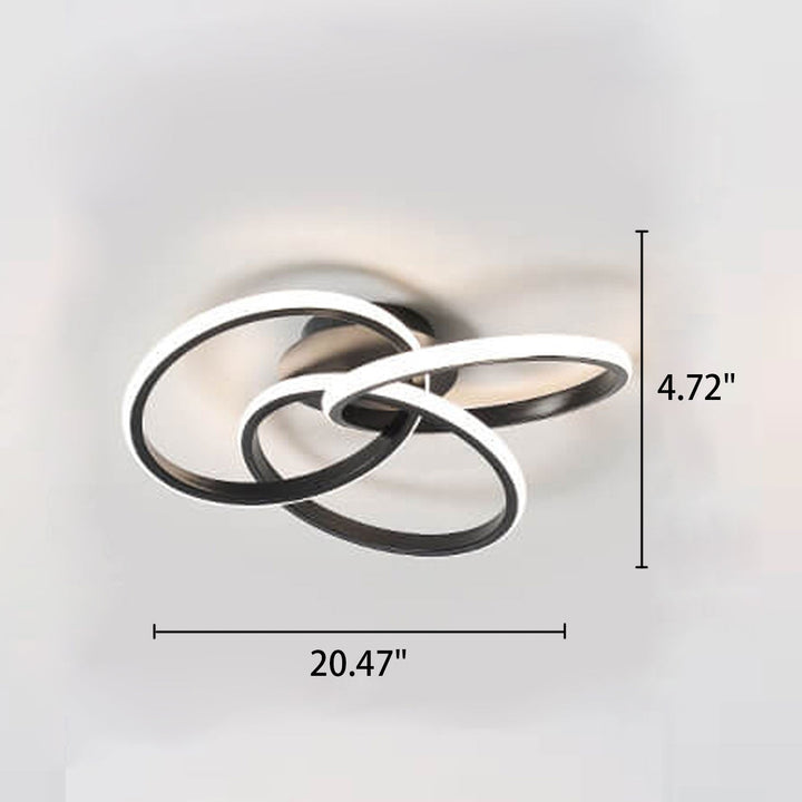 Nordic Light Luxus Ring Gestaffeltes Überlappungsdesign LED-Deckenleuchte 
