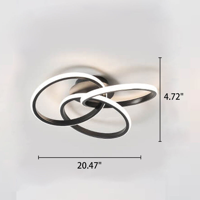 Nordic Light Luxus Ring Gestaffeltes Überlappungsdesign LED-Deckenleuchte 