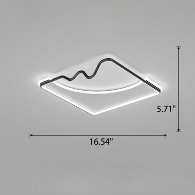 Nordische kreative quadratische runde schmiedeeiserne LED-Deckenleuchte aus Aluminium