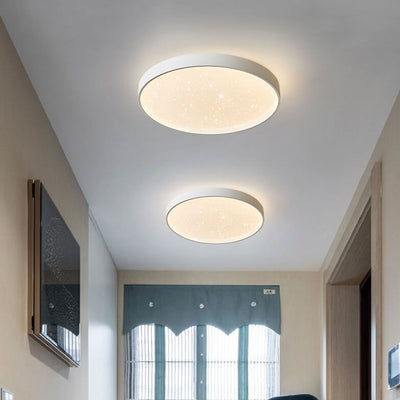 Minimalist Creative Star Empty Circular LED Iron Flush Mount Ceiling Light