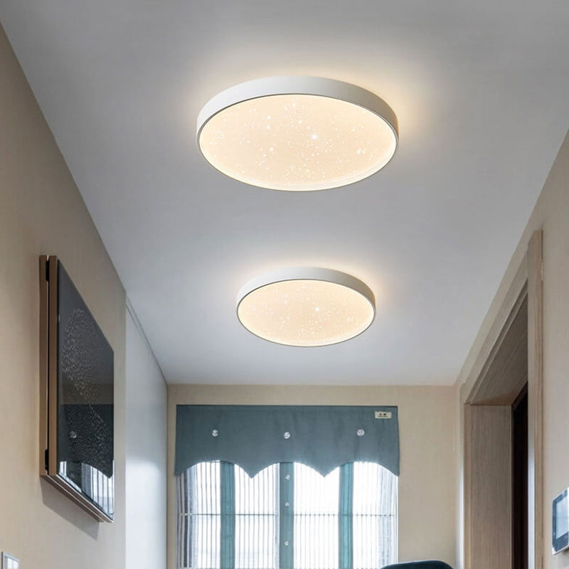 Minimalist Creative Star Empty Circular LED Iron Flush Mount Ceiling Light