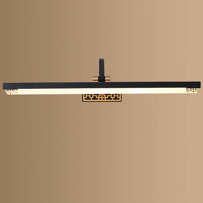 Retro Chinese Iron Bar Rotating LED Mirror Front Wall Sconce Lamp