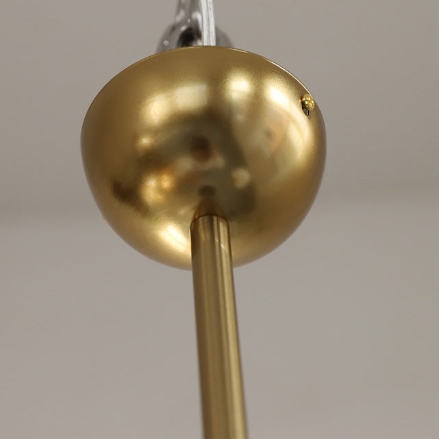Lustre en verre cuivre traditionnel français Orb 3/4/5 lumières pour salon 
