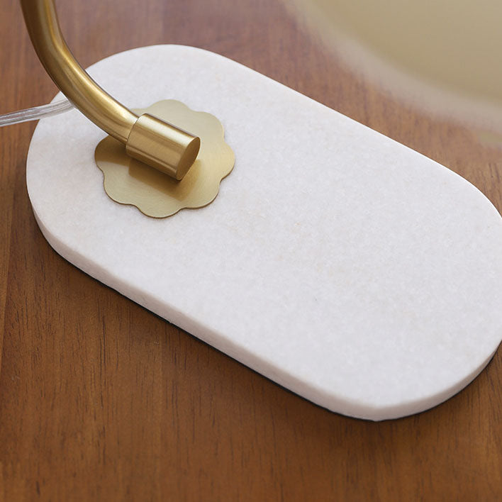 Lampe de table à 1 lumière en fer et marbre minimaliste classique nordique 