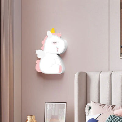 Creative Cartoon Rabbit Unicorn Kids LED Wall Sconce Lamp