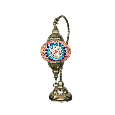 Vintage Stained Glass Turkish Style LED Table Lamp