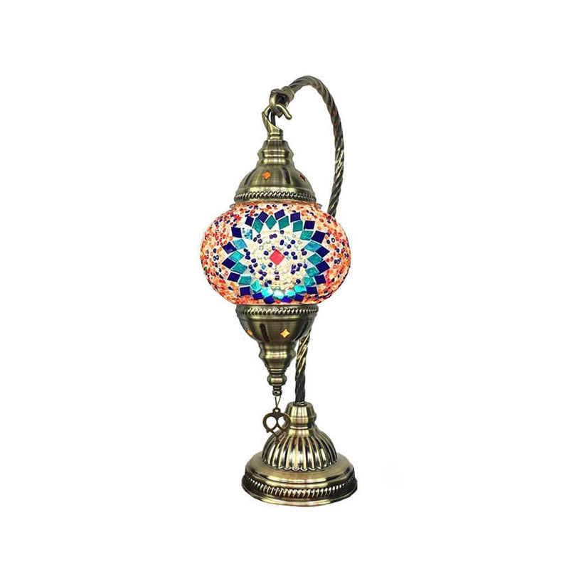 Vintage Stained Glass Turkish Style LED Table Lamp