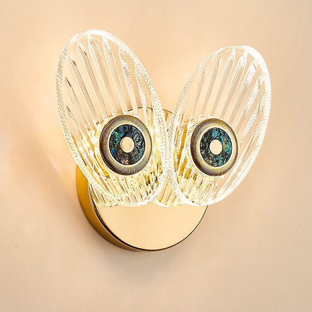 Applique murale LED moderne et créative en forme de coquillage paon 