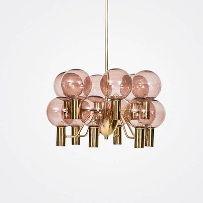 Nordic Creative Glass Bubble Square 12-Light Chandelier