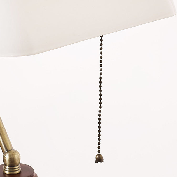 Lámpara de mesa de 1 luz con banco de cristal y madera maciza vintage tradicional con cremallera para dormitorio 