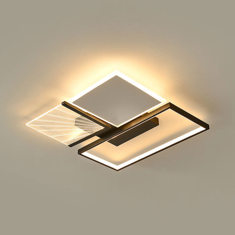 Modern Minimalist Creative Geometric Splicing Design LED Flush Mount Light