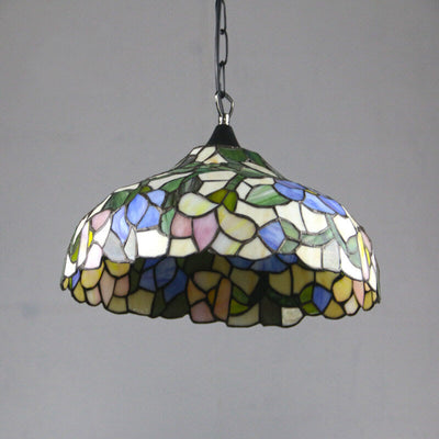 Tiffany Vintage Glass Shade 1-Light Pendant Light