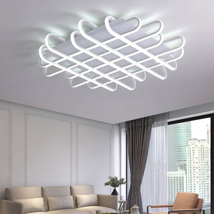 Modern Creative Waffle Iron Silicone Acrylic Silicone LED Flush Mount Ceiling Light