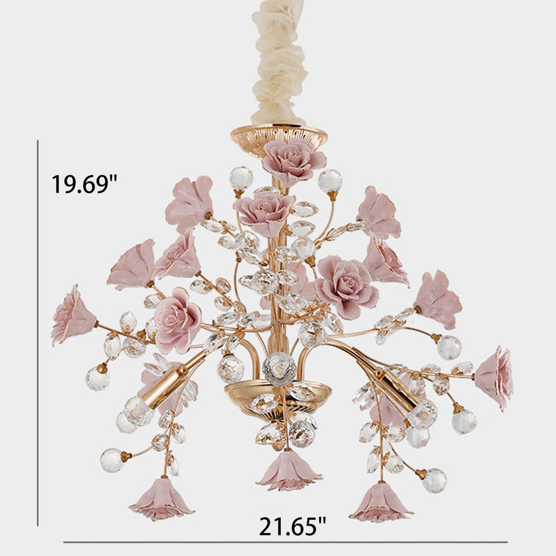 European Court Style Light Luxury Crystal 3/6/8-Light Island Light Chandelier