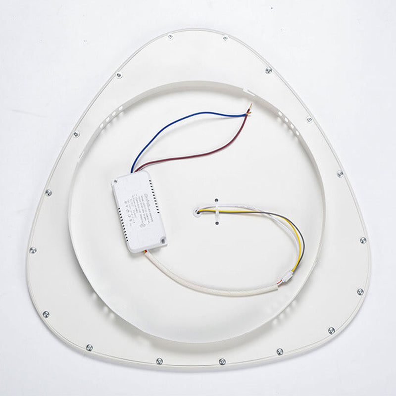 Modern Minimalist Aluminum Acrylic Round Triangle LED Flush Mount Ceiling Light