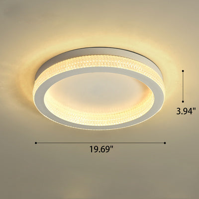 Nordic Iron Acrylic Round  LED Flush Mount Ceiling Light