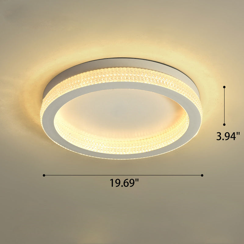 Nordic Iron Acrylic Round  LED Flush Mount Ceiling Light
