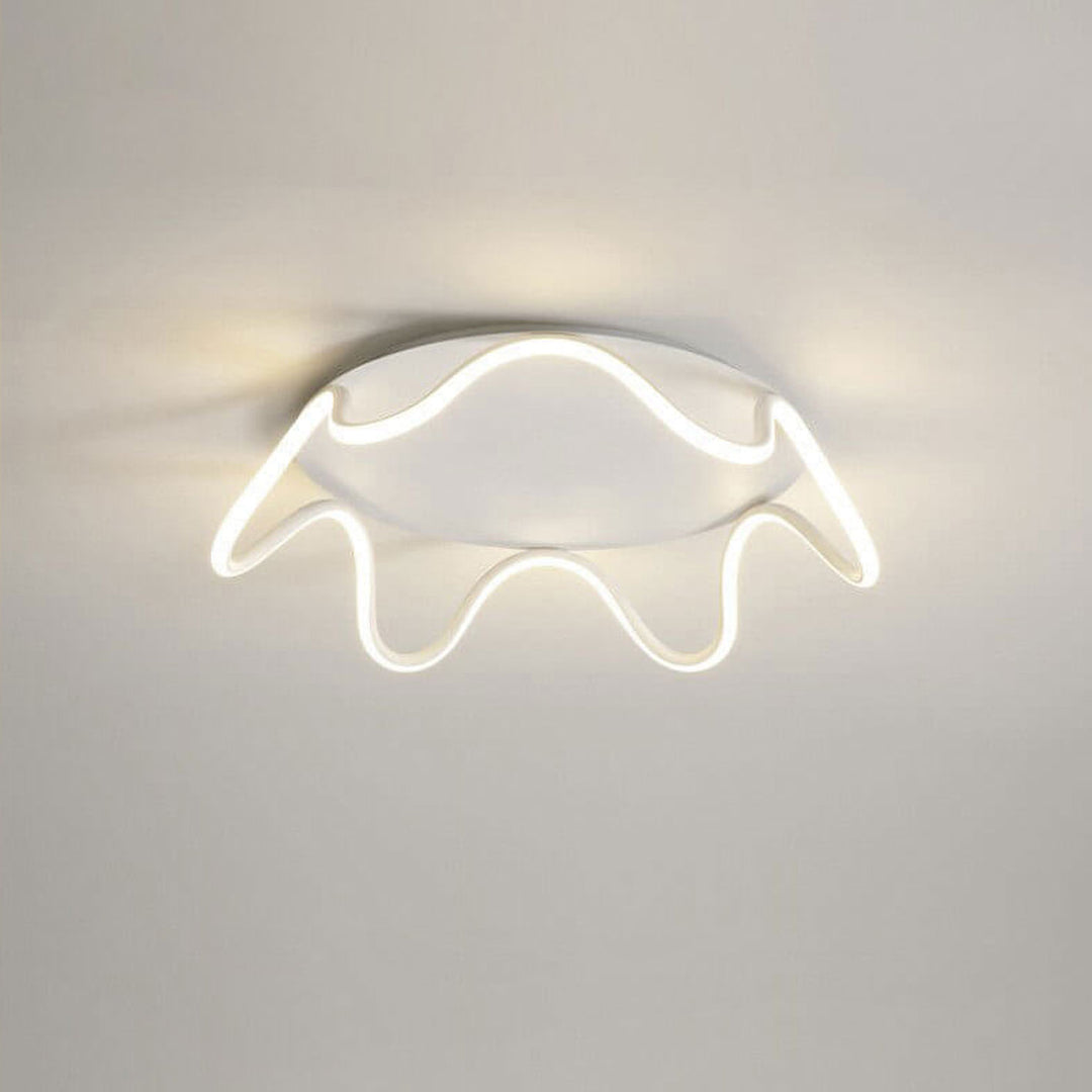Modern Simple Crown Aluminum LED Flush Mount Ceiling Light
