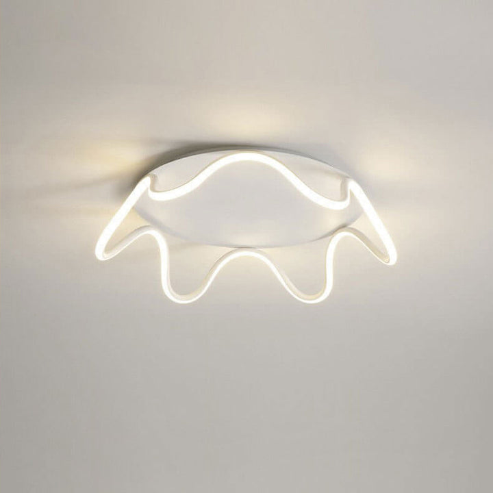 Modern Simple Crown Aluminum LED Flush Mount Ceiling Light