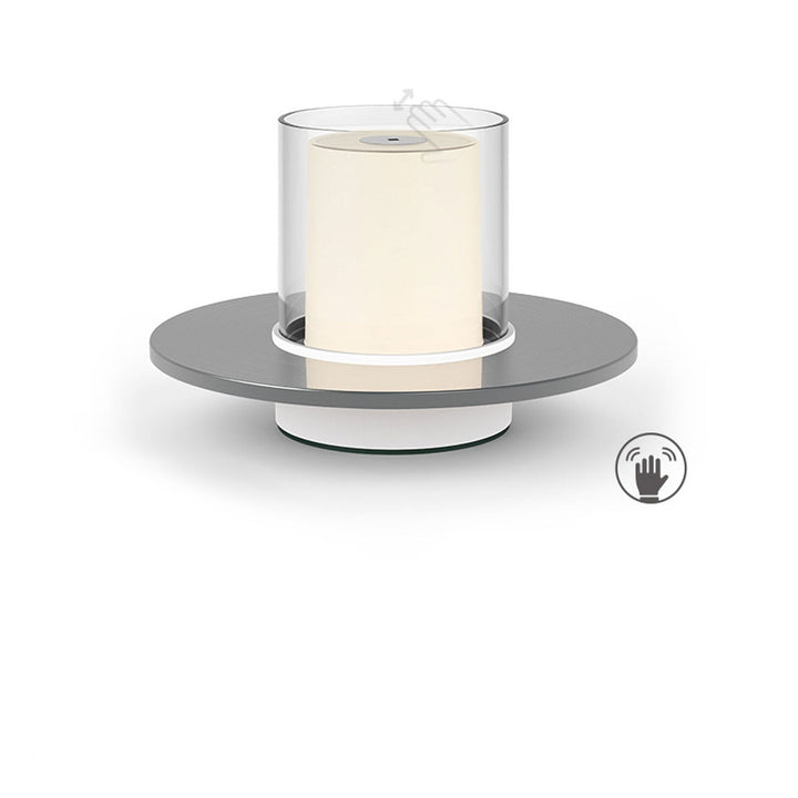 Lampe de Table Moderne à Bougie LED Cylindrique de Luxe Léger 