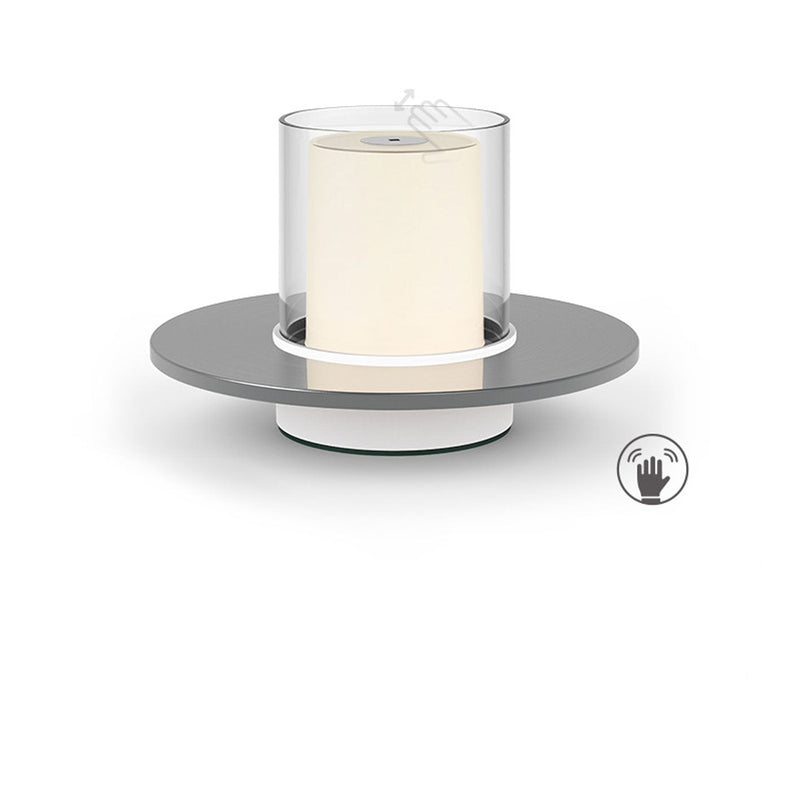 Lampe de Table Moderne à Bougie LED Cylindrique de Luxe Léger 