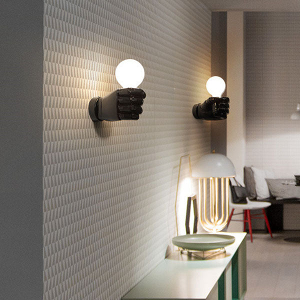 Retro Creative Resin Fist 1- Light Wall Sconce Lamp