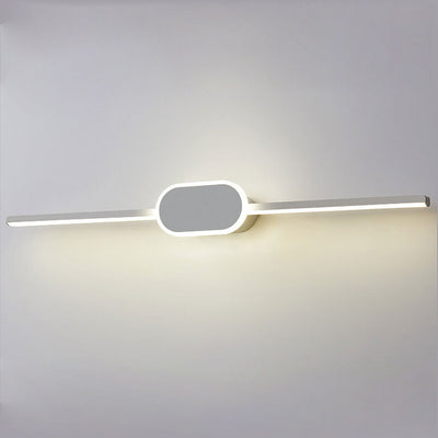 Modern Minimalist Long Strip Oval Base Vanity Light LED Wall Sconce Lamp