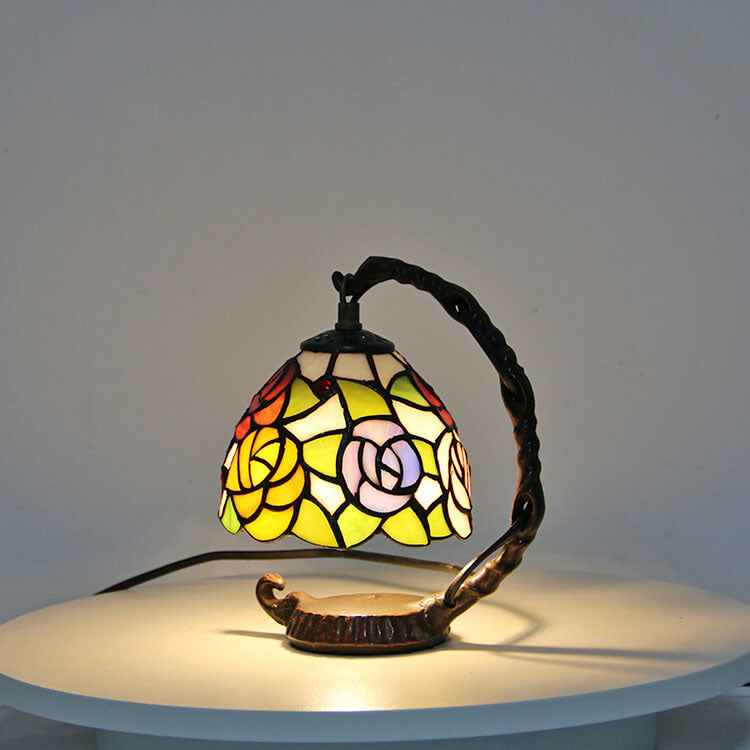 Tiffany-Glas-Tischlampe in Traubenform mit Augenschutz und 1 Licht 