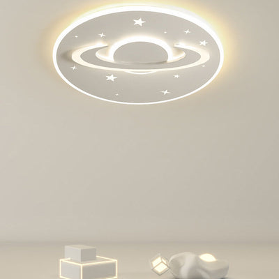 Creative Cartoon Planet Star LED Round Flush Mount Ceiling Light