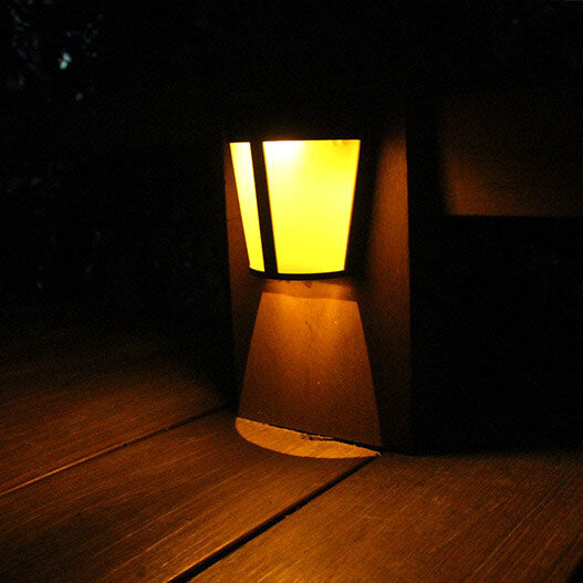 مصباح شمسي نصف أسطواني LED للحديقة الخارجية على الجدار 