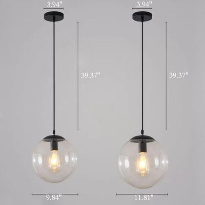 Nordic Modern Minimalist Creative Bubble Transparent 1-Light Pendant Light