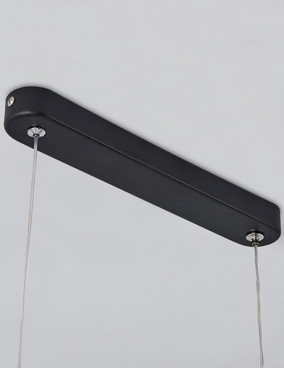 Nordic Minimalist Curve Bar LED-Kronleuchter aus Aluminium 