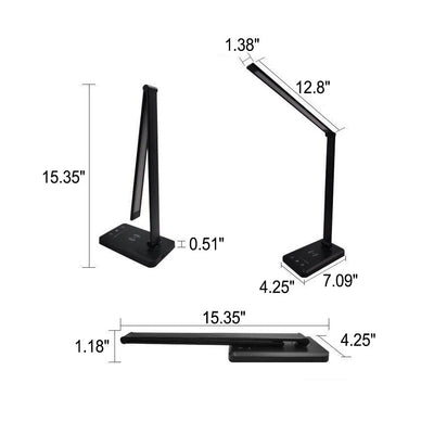 Lampe de bureau LED à gradation 5 vitesses tactile en alliage d'aluminium avec protection des yeux 