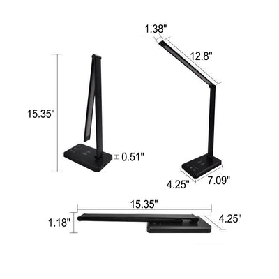 Eye Protection Aluminum Alloy Folding Touch 5-Speed Dimming LED Desk Lamp