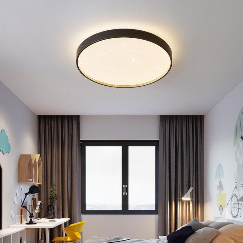 Minimalist Creative Star Empty Circular LED Iron Flush Mount Ceiling Light