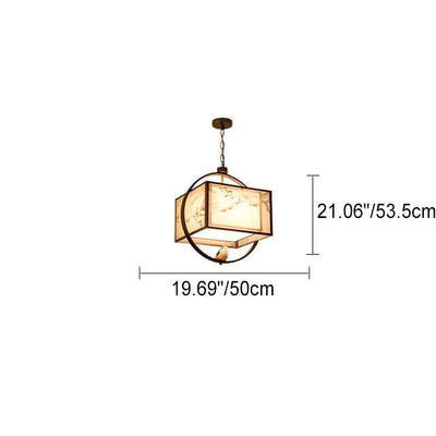 Nordic Vintage Grün Messing Glas 1-flammige Pendelleuchte 