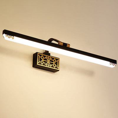 Retro-chinesische Eisenstange, die LED-Spiegel-Frontwand-Leuchter-Lampe dreht 