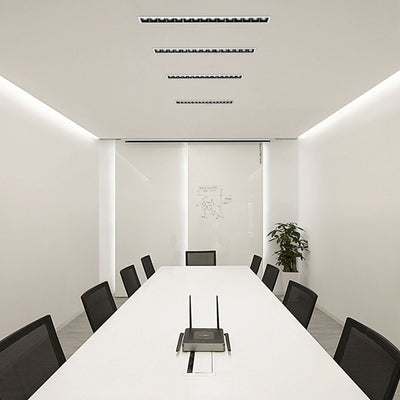 Modern Minimalist Aluminum LED Line Spotlight Flush Mount Ceiling Light