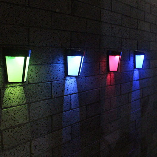 مصباح شمسي نصف أسطواني LED للحديقة الخارجية على الجدار 