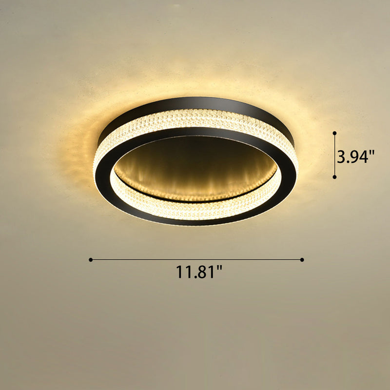 Nordic Iron Acrylic Round  LED Flush Mount Ceiling Light