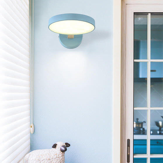 Lámpara de pared LED Nordic Creative Round Macaron Color 