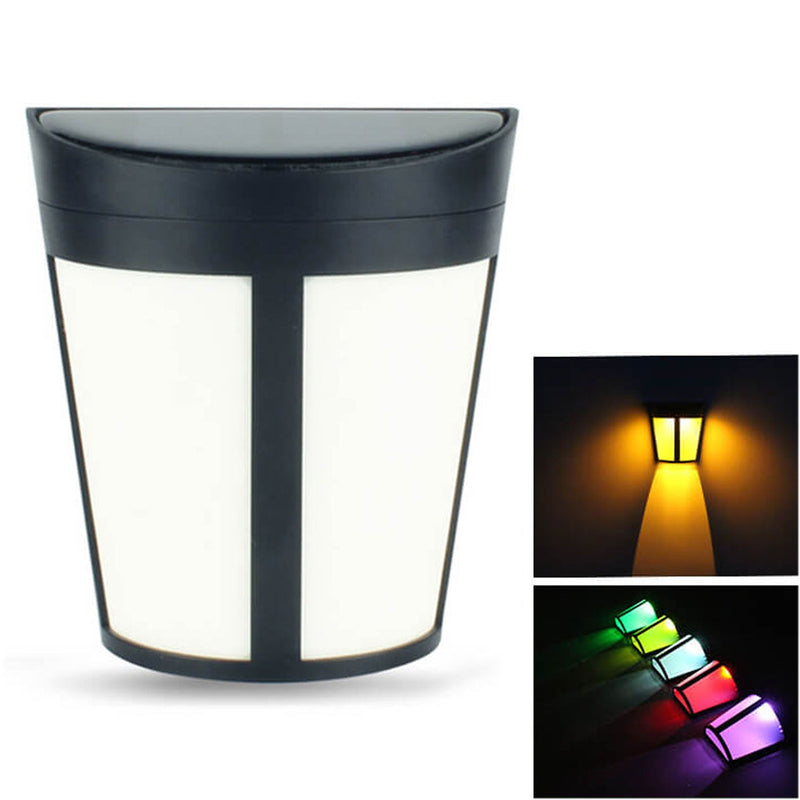 مصباح شمسي أوروبي 6 LED خارجي لسور الفناء والجدار 