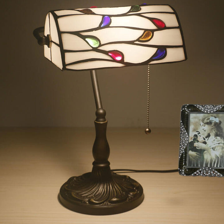 Vintage Tiffany Lucite Perlen Design 1-Licht Tischlampe 