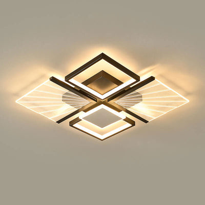 Modern Minimalist Creative Geometric Splicing Design LED Flush Mount Light