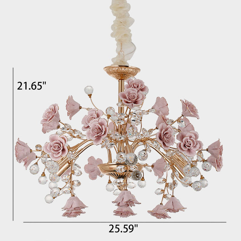 European Court Style Light Luxury Crystal 3/6/8-Light Island Light Chandelier