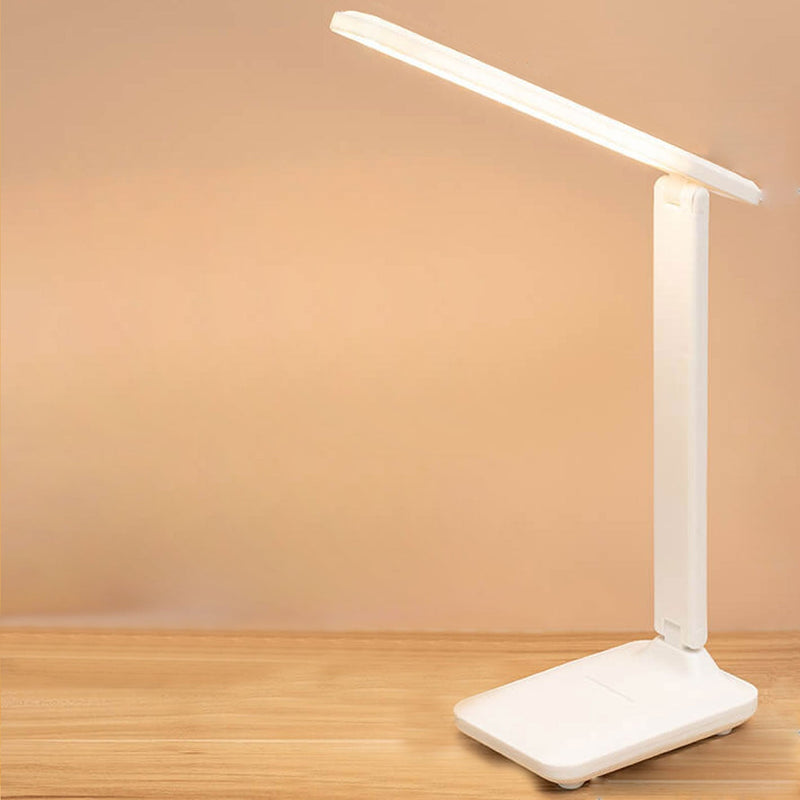 Lampe de bureau LED de lecture avec protection des yeux USB et porte-stylo pliable simple 