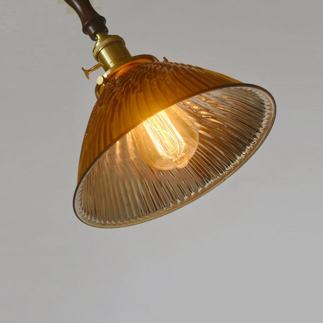 Suspension Luminaire Moderne Rétro Couleur Unie Laiton Verre Fer 1 Lumière 