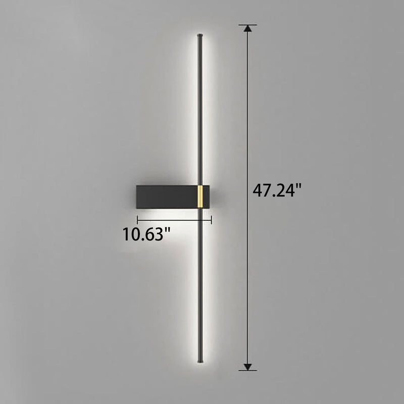 Moderne minimalistische lange Linie LED-Wandleuchte aus Eisen-Acryl