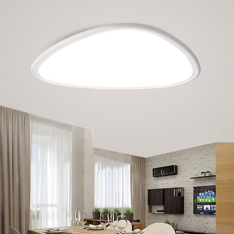 Modern Minimalist Aluminum Acrylic Round Triangle LED Flush Mount Ceiling Light