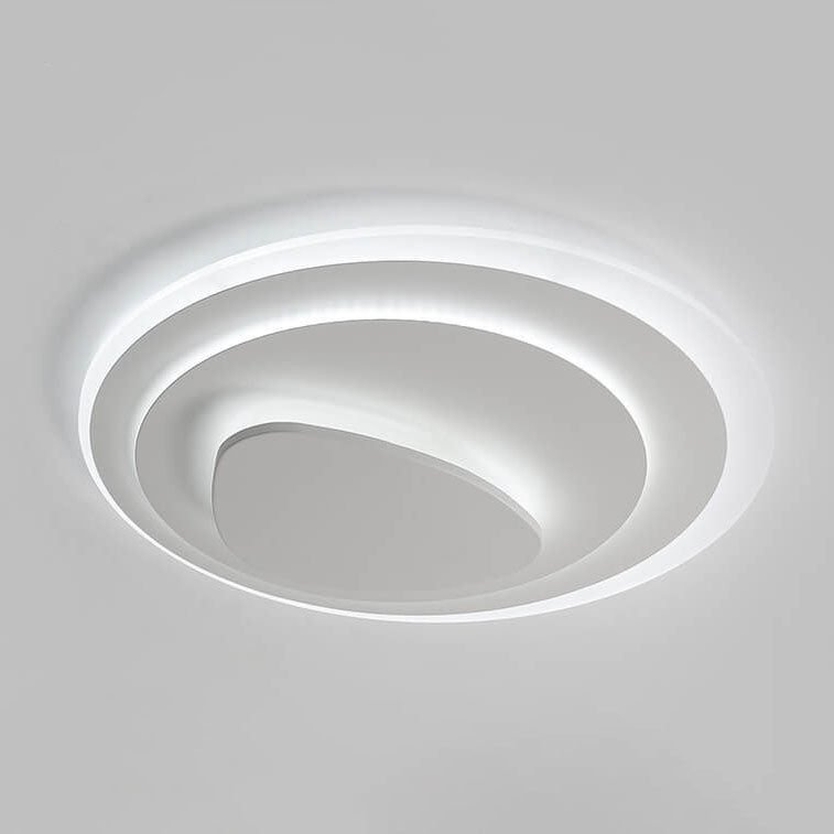 Nordic Simple Geometric Wrought Iron Acrylic LED Flush Mount Ceiling Light